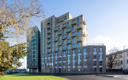 An image of a multi-storey building with balconies.