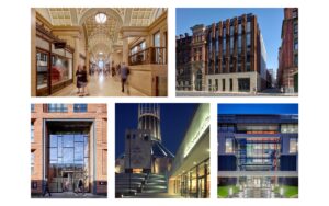 India Buildings. Tribeca House, One Silk Street, Cathedral Steps, Tower Wharf